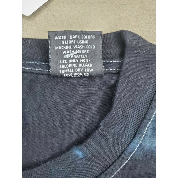 AC/DC Angus Lightning V Tie Dye 4XLT  Liquid Blue Multi Colored Cotton T-Shirt - Picture 11 of 11